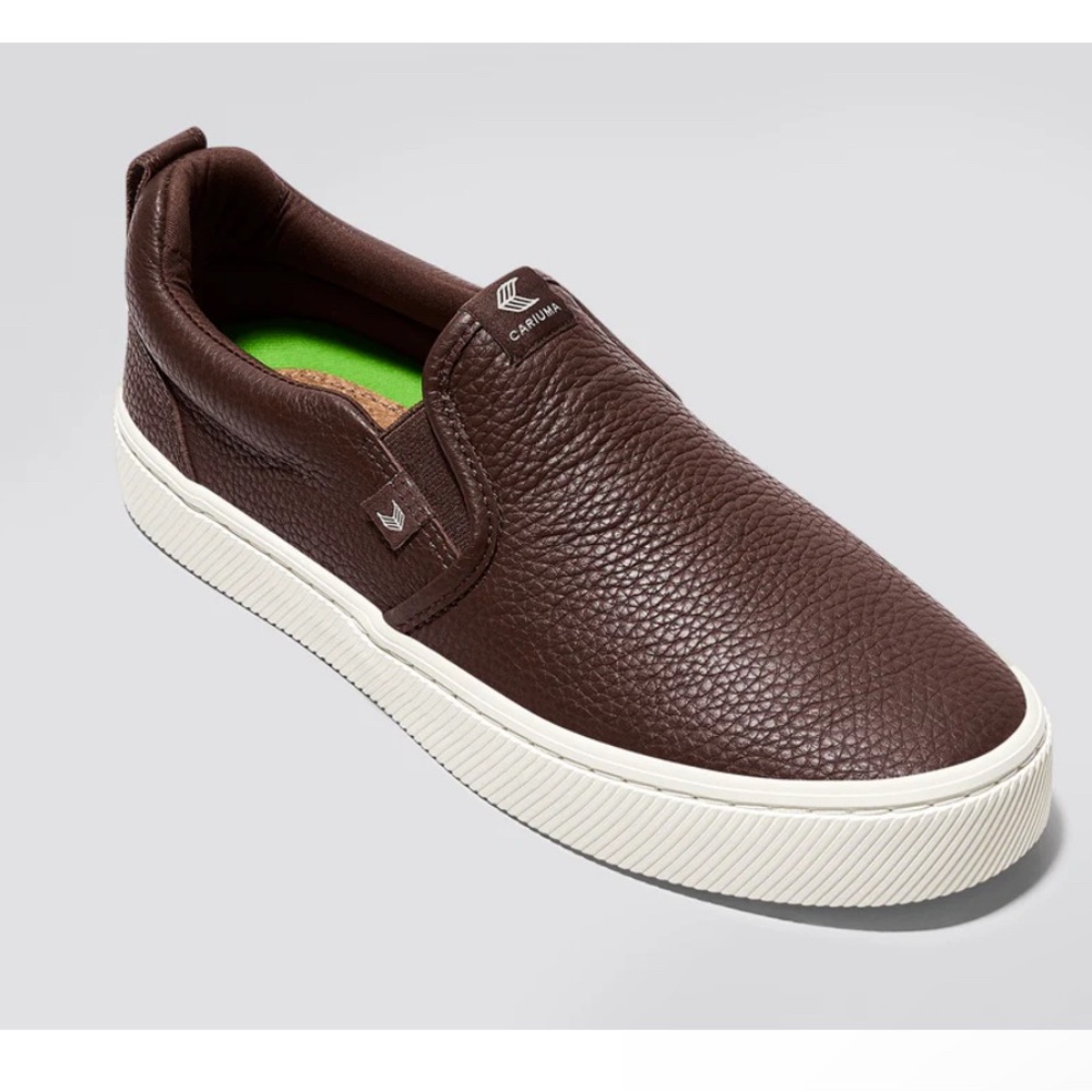Dark brown slip on sneakers - Picture 3 of 3